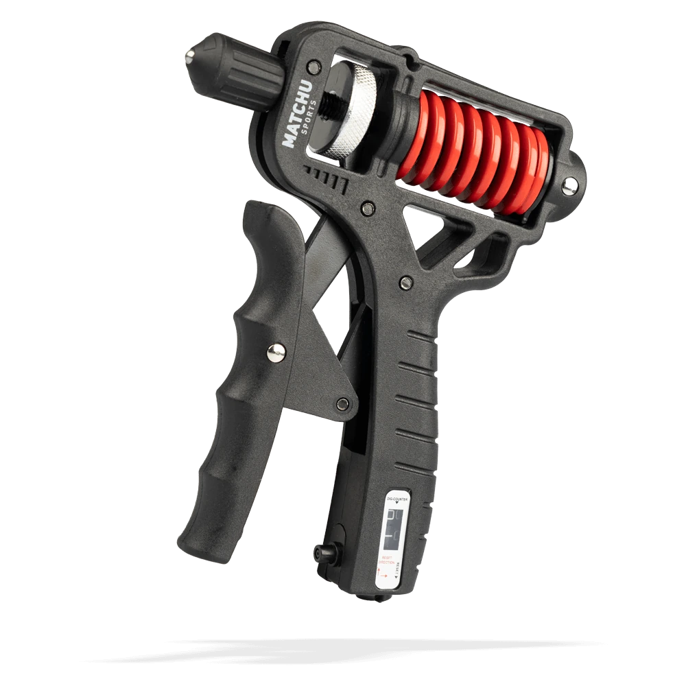 Matchu Sports Handtrainer mit Wiederholungszähler, Schwarz und Rot