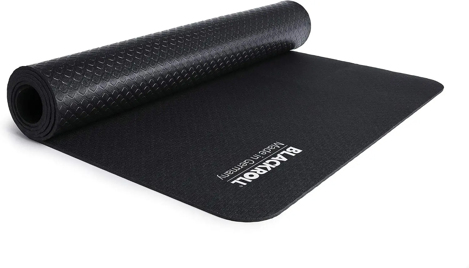 Schwarze BLACKROLL MAT teilweise ausgerollt