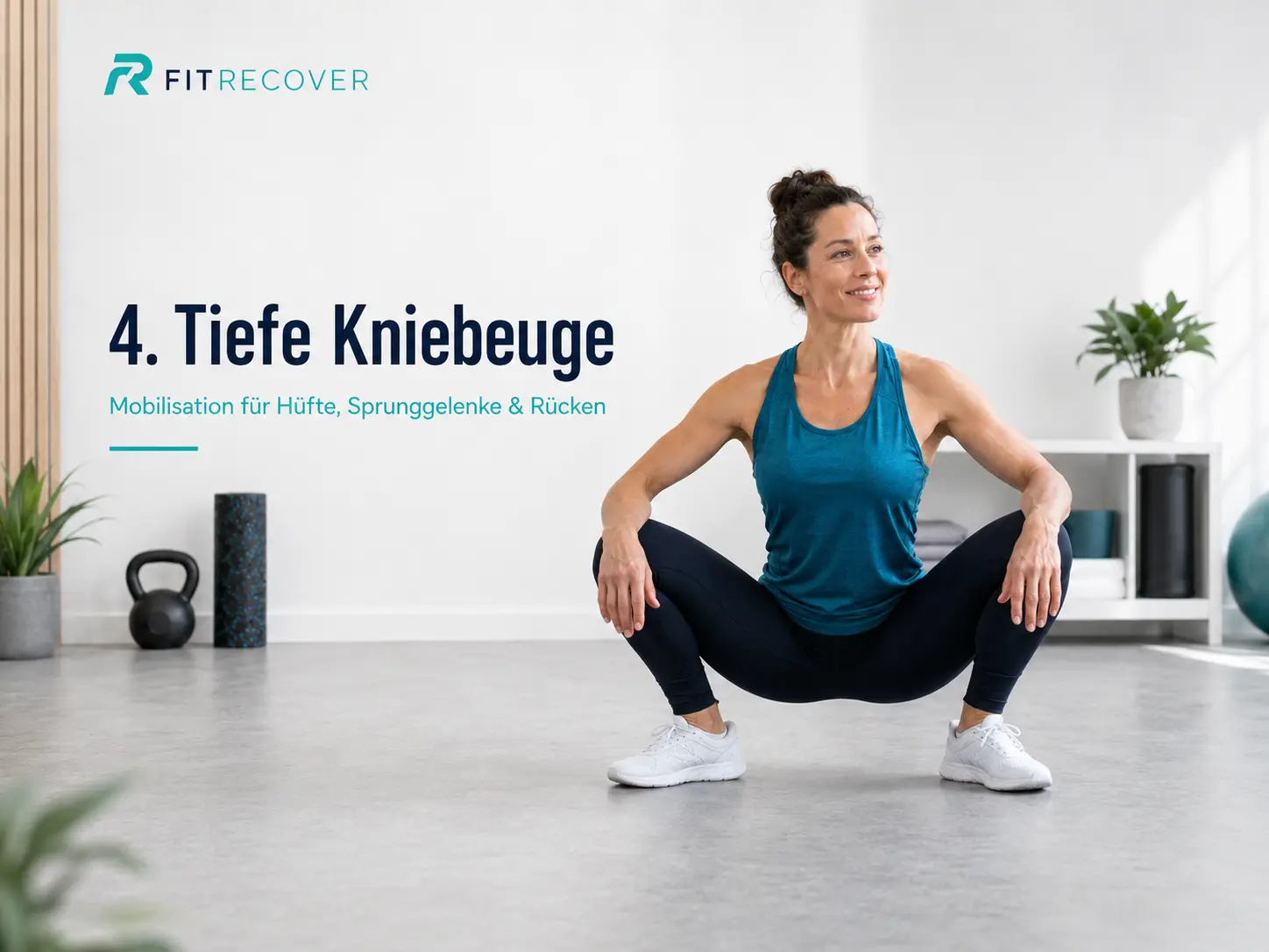 Tiefe Kniebeuge als kontrollierte Mobilitätsposition für Hüfte und Sprunggelenke
