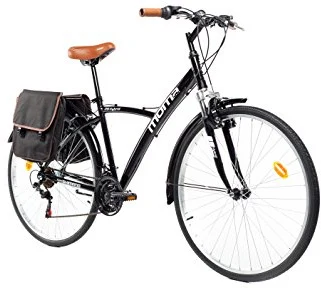 Moma Bikes HYBRID 28″ — 28″ · black · Shimano 18-speed